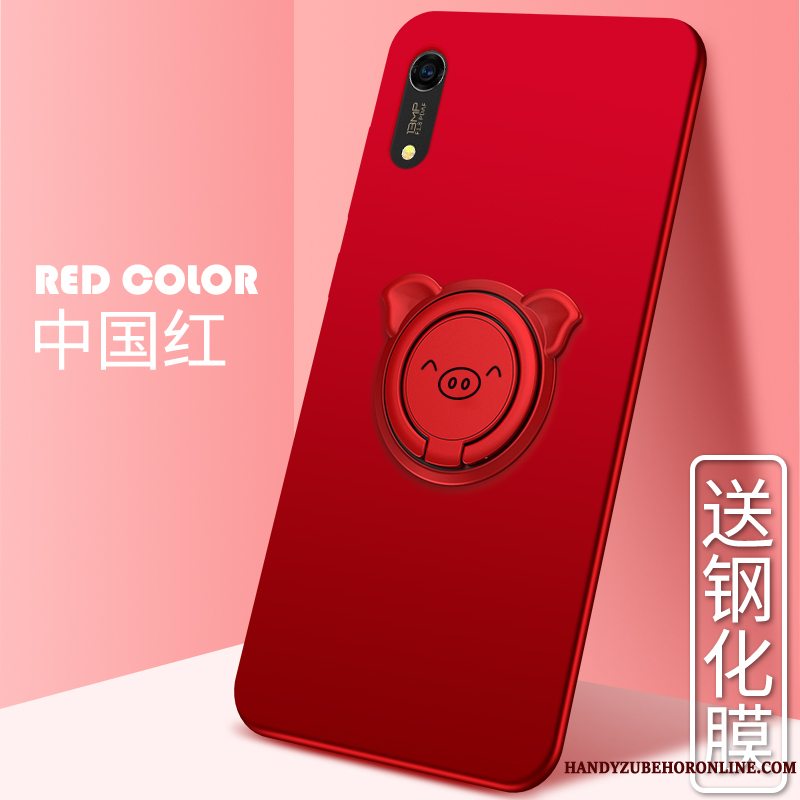 Etui Huawei Y6 2019 Beskyttelse Lyserød Anti-fald, Cover Huawei Y6 2019 Kreativ Telefontynd