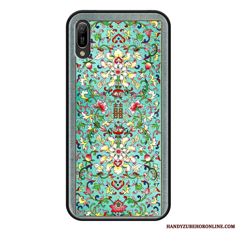 Etui Huawei Y6 2019 Beskyttelse Telefonanti-fald, Cover Huawei Y6 2019 Tasker Grøn Kinesisk Stil