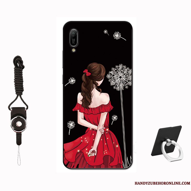 Etui Huawei Y6 2019 Beskyttelse Tilpas Telefon, Cover Huawei Y6 2019 Tasker Nubuck Hærdning