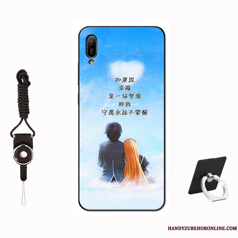 Etui Huawei Y6 2019 Beskyttelse Tilpas Telefon, Cover Huawei Y6 2019 Tasker Nubuck Hærdning