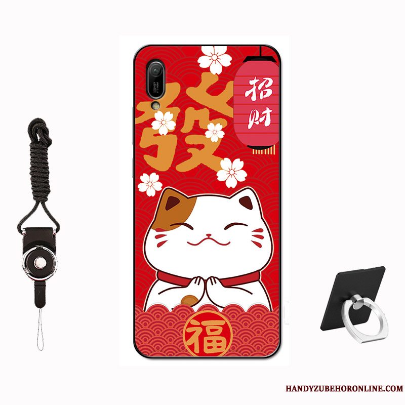 Etui Huawei Y6 2019 Beskyttelse Tilpas Telefon, Cover Huawei Y6 2019 Tasker Nubuck Hærdning