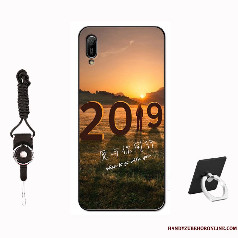 Etui Huawei Y6 2019 Beskyttelse Tilpas Telefon, Cover Huawei Y6 2019 Tasker Nubuck Hærdning