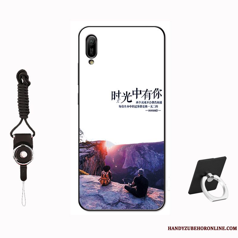 Etui Huawei Y6 2019 Beskyttelse Tilpas Telefon, Cover Huawei Y6 2019 Tasker Nubuck Hærdning