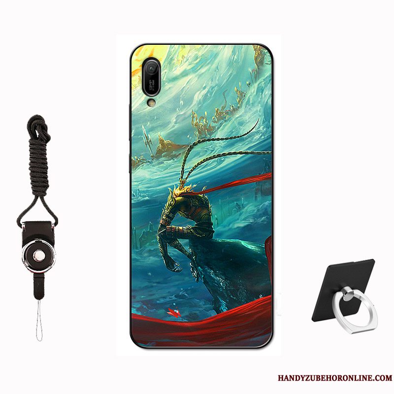 Etui Huawei Y6 2019 Beskyttelse Tilpas Telefon, Cover Huawei Y6 2019 Tasker Nubuck Hærdning