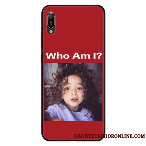 Etui Huawei Y6 2019 Blød Anti-fald Frisk, Cover Huawei Y6 2019 Beskyttelse Lyserød Sort