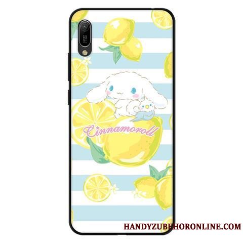 Etui Huawei Y6 2019 Blød Anti-fald Frisk, Cover Huawei Y6 2019 Beskyttelse Lyserød Sort