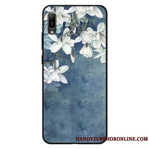 Etui Huawei Y6 2019 Blød Anti-fald Frisk, Cover Huawei Y6 2019 Beskyttelse Lyserød Sort