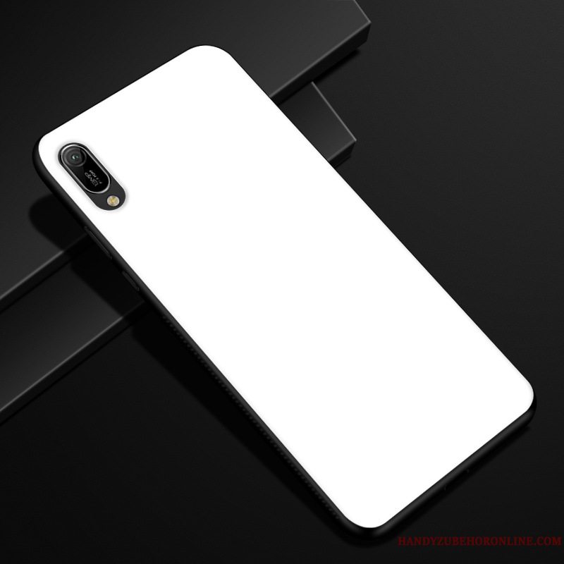 Etui Huawei Y6 2019 Blød Solid Farve Glas, Cover Huawei Y6 2019 Beskyttelse Gul Telefon