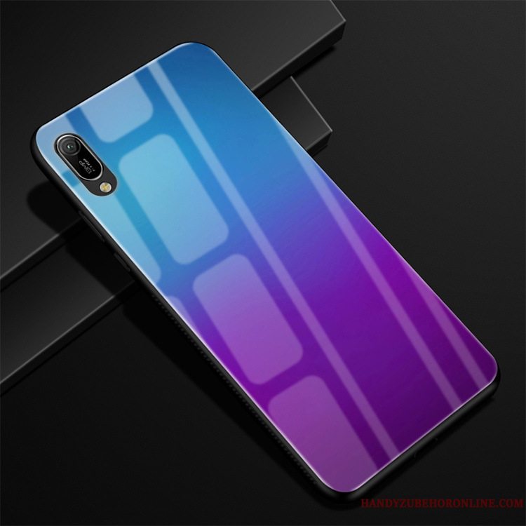 Etui Huawei Y6 2019 Blød Solid Farve Glas, Cover Huawei Y6 2019 Beskyttelse Gul Telefon