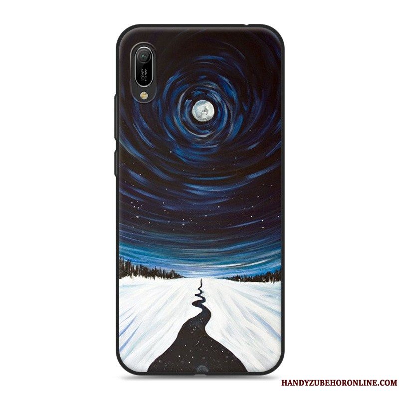 Etui Huawei Y6 2019 Blød Telefonhængende Ornamenter, Cover Huawei Y6 2019 Cartoon Rød