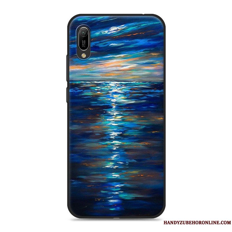 Etui Huawei Y6 2019 Blød Telefonhængende Ornamenter, Cover Huawei Y6 2019 Cartoon Rød