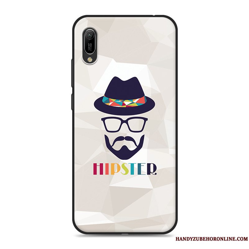 Etui Huawei Y6 2019 Blød Telefonhængende Ornamenter, Cover Huawei Y6 2019 Cartoon Rød