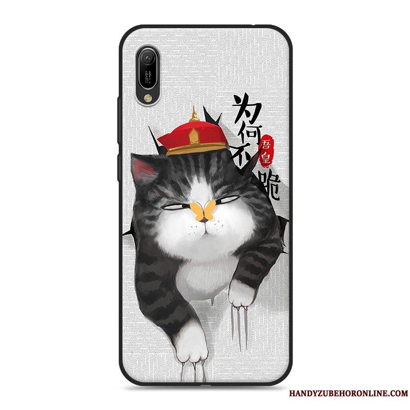 Etui Huawei Y6 2019 Blød Telefonhængende Ornamenter, Cover Huawei Y6 2019 Cartoon Rød