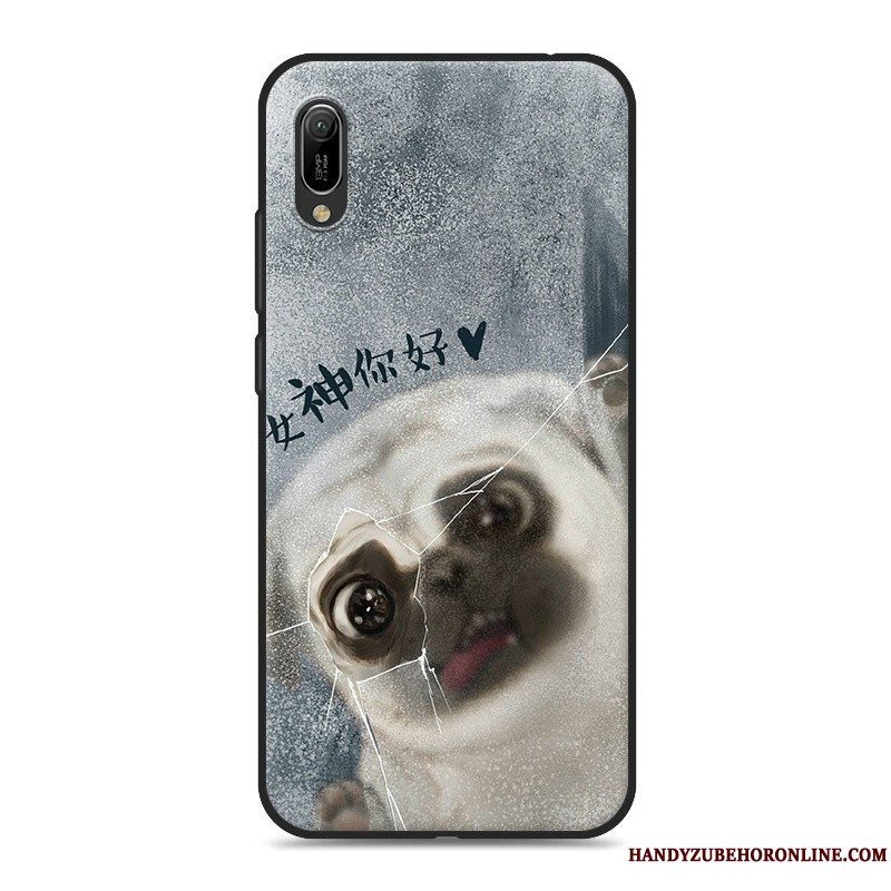 Etui Huawei Y6 2019 Blød Telefonhængende Ornamenter, Cover Huawei Y6 2019 Cartoon Rød