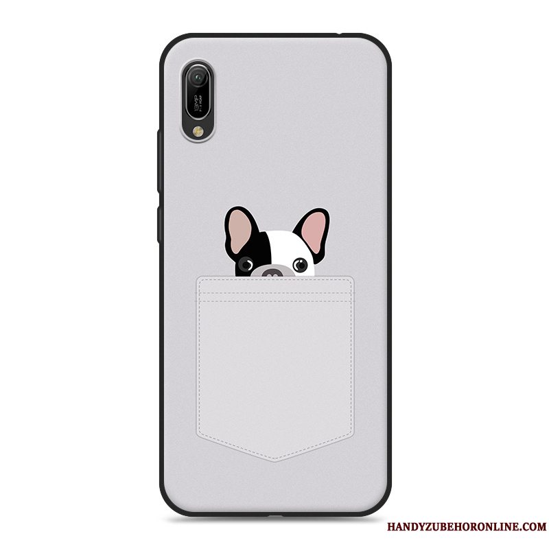 Etui Huawei Y6 2019 Blød Telefonhængende Ornamenter, Cover Huawei Y6 2019 Cartoon Rød