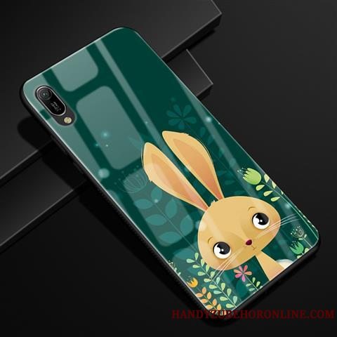 Etui Huawei Y6 2019 Cartoon Anti-fald Telefon, Cover Huawei Y6 2019 Beskyttelse Glas Rød