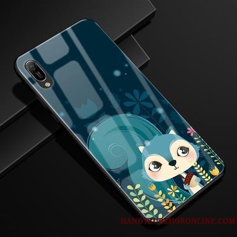 Etui Huawei Y6 2019 Cartoon Anti-fald Telefon, Cover Huawei Y6 2019 Beskyttelse Glas Rød