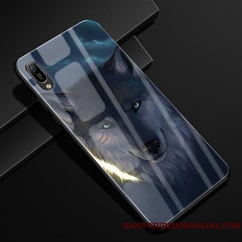 Etui Huawei Y6 2019 Cartoon Anti-fald Telefon, Cover Huawei Y6 2019 Beskyttelse Glas Rød