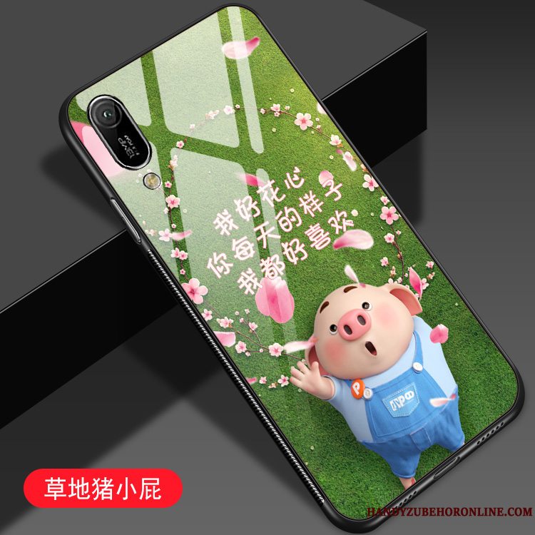 Etui Huawei Y6 2019 Cartoon Telefonanti-fald, Cover Huawei Y6 2019 Tasker Net Red Lille Sektion