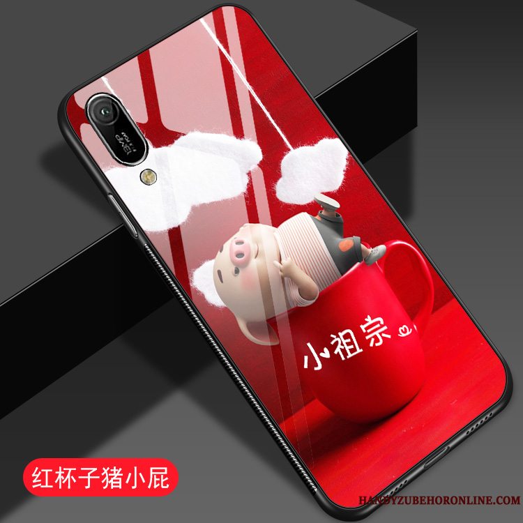 Etui Huawei Y6 2019 Cartoon Telefonanti-fald, Cover Huawei Y6 2019 Tasker Net Red Lille Sektion