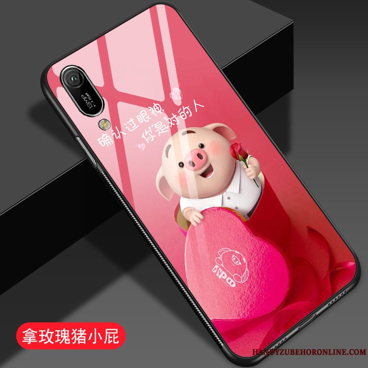 Etui Huawei Y6 2019 Cartoon Telefonanti-fald, Cover Huawei Y6 2019 Tasker Net Red Lille Sektion