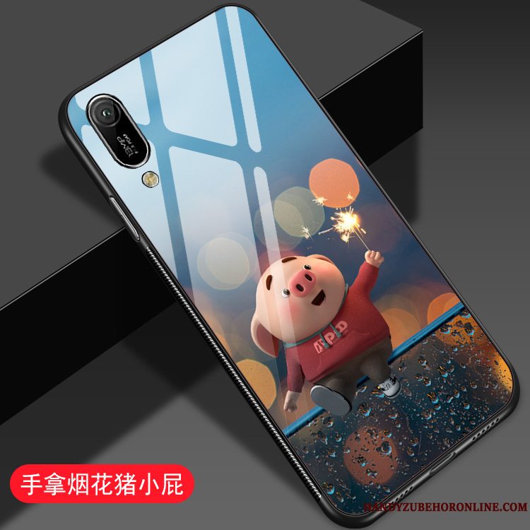 Etui Huawei Y6 2019 Cartoon Telefonanti-fald, Cover Huawei Y6 2019 Tasker Net Red Lille Sektion