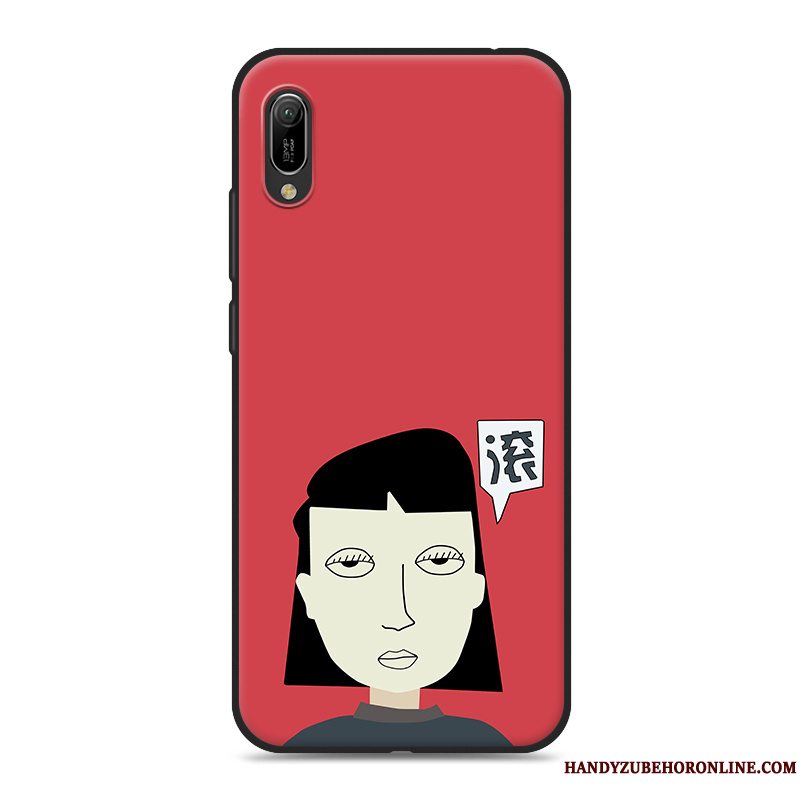 Etui Huawei Y6 2019 Cartoon Telefonhvid, Cover Huawei Y6 2019 Blød