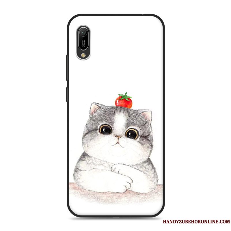 Etui Huawei Y6 2019 Cartoon Telefonhvid, Cover Huawei Y6 2019 Blød