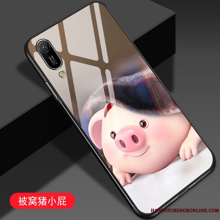 Etui Huawei Y6 2019 Kreativ Af Personlighed Lille Sektion, Cover Huawei Y6 2019 Blød Net Red Blå