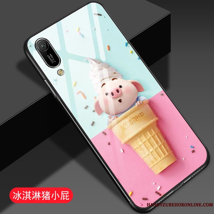 Etui Huawei Y6 2019 Kreativ Af Personlighed Lille Sektion, Cover Huawei Y6 2019 Blød Net Red Blå