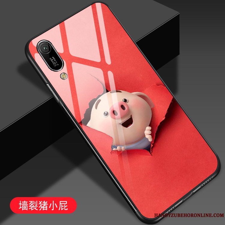 Etui Huawei Y6 2019 Kreativ Af Personlighed Lille Sektion, Cover Huawei Y6 2019 Blød Net Red Blå
