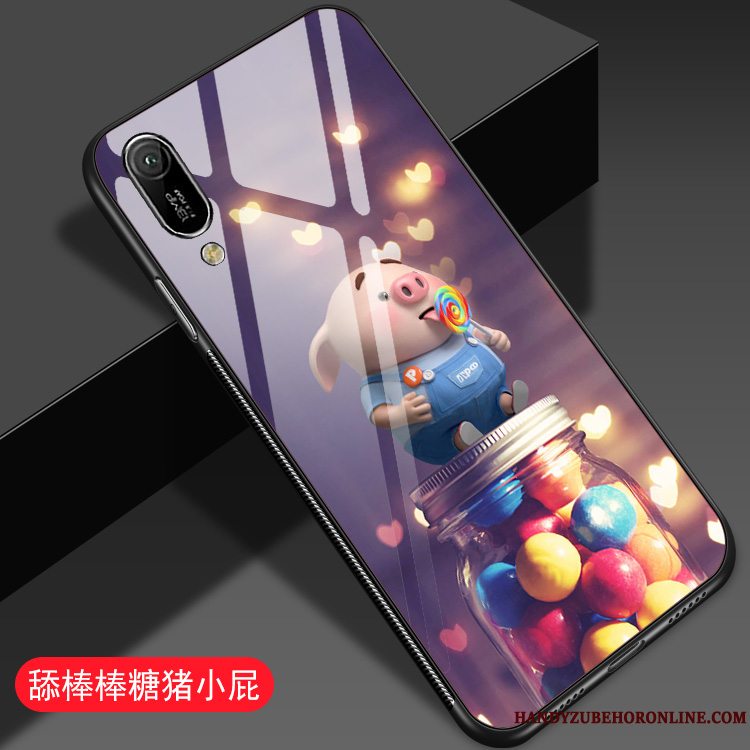 Etui Huawei Y6 2019 Kreativ Af Personlighed Lille Sektion, Cover Huawei Y6 2019 Blød Net Red Blå