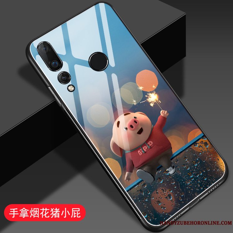 Etui Huawei Y6 2019 Kreativ Af Personlighed Lille Sektion, Cover Huawei Y6 2019 Blød Net Red Blå