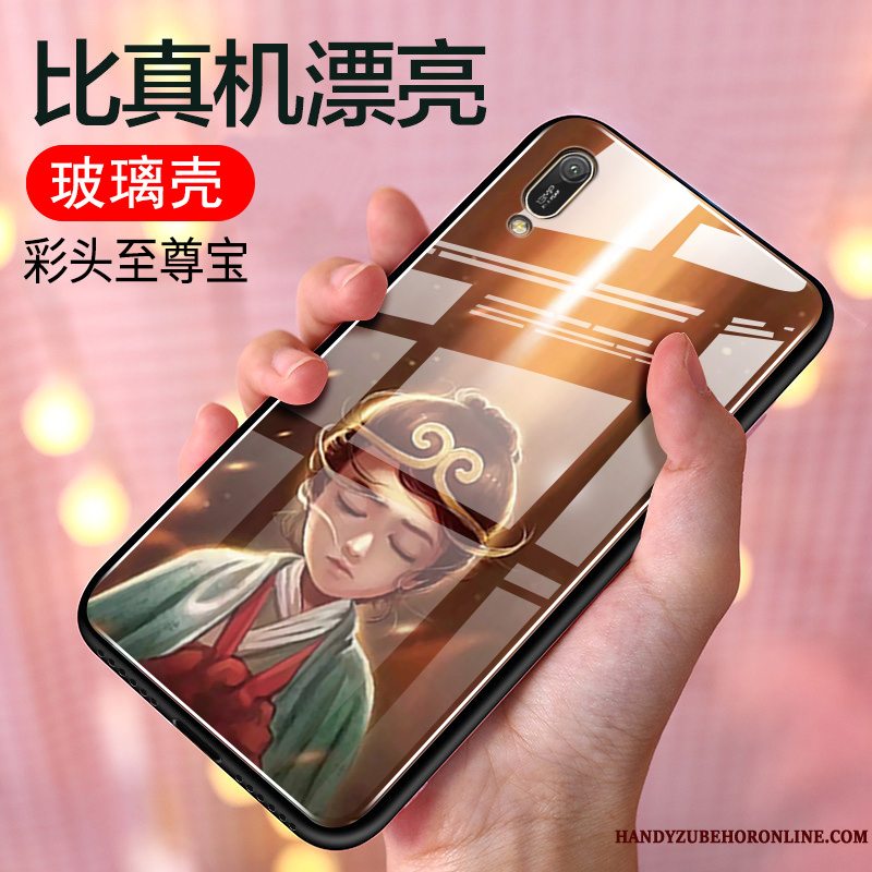 Etui Huawei Y6 2019 Kreativ Anti-fald Af Personlighed, Cover Huawei Y6 2019 Tasker Nubuck Hård