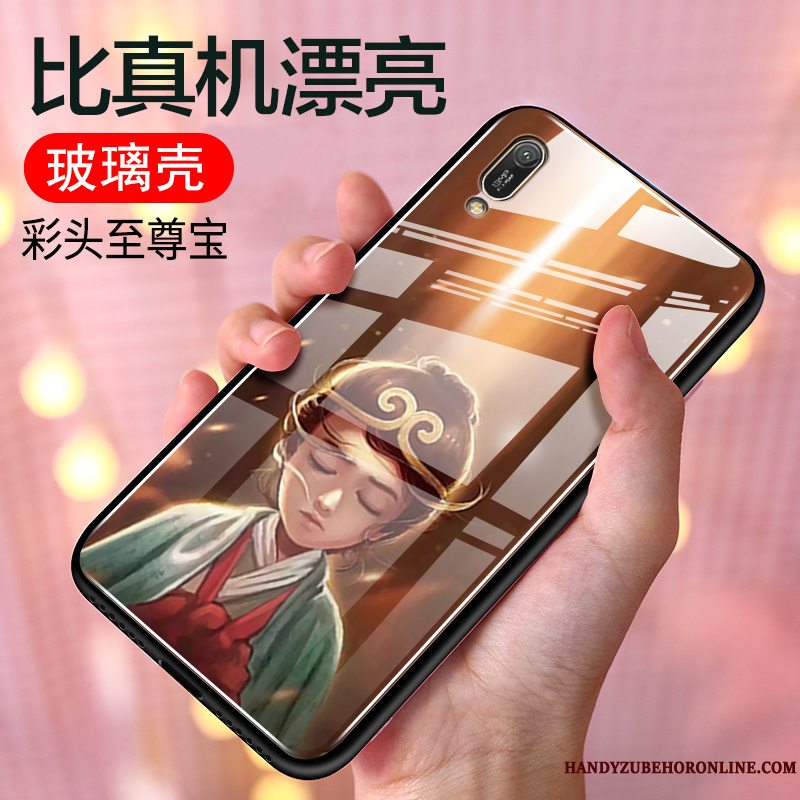 Etui Huawei Y6 2019 Kreativ Anti-fald Af Personlighed, Cover Huawei Y6 2019 Tasker Nubuck Hård