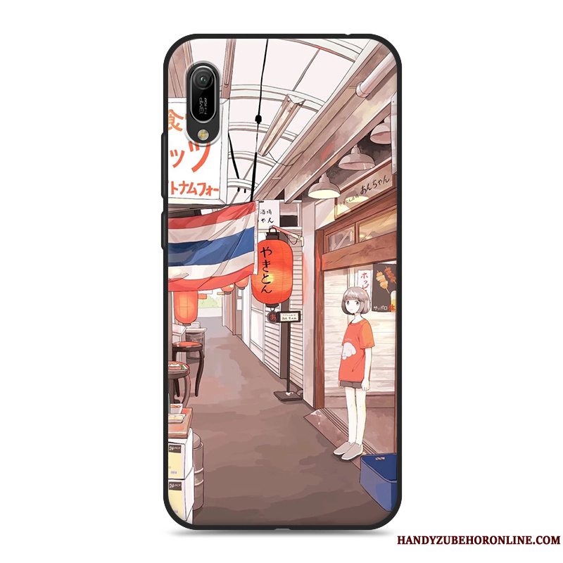 Etui Huawei Y6 2019 Lille Sektion Telefon, Cover Huawei Y6 2019 Frisk Kunst