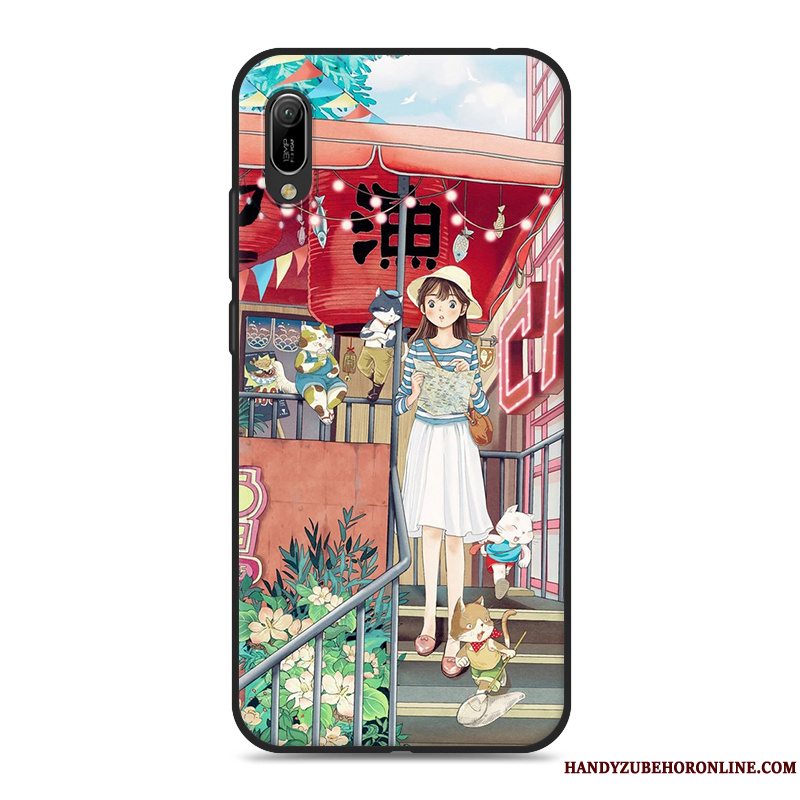 Etui Huawei Y6 2019 Lille Sektion Telefon, Cover Huawei Y6 2019 Frisk Kunst