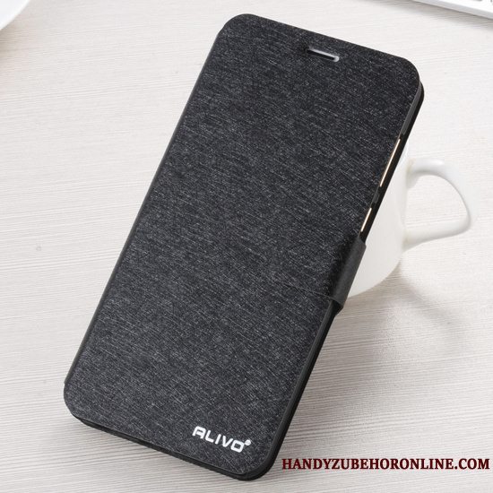 Etui Huawei Y6 2019 Læder Blå Nubuck, Cover Huawei Y6 2019 Tasker Anti-fald Telefon