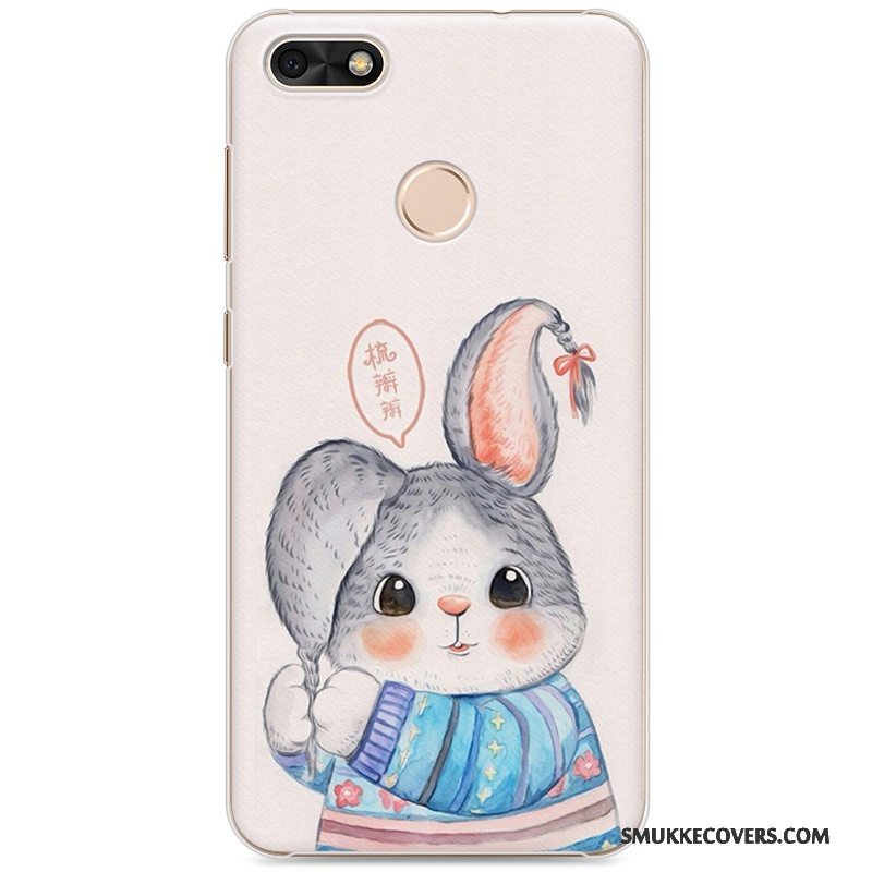 Etui Huawei Y6 Pro 2017 Cartoon Hård Telefon, Cover Huawei Y6 Pro 2017 Malet Grøn Kunst