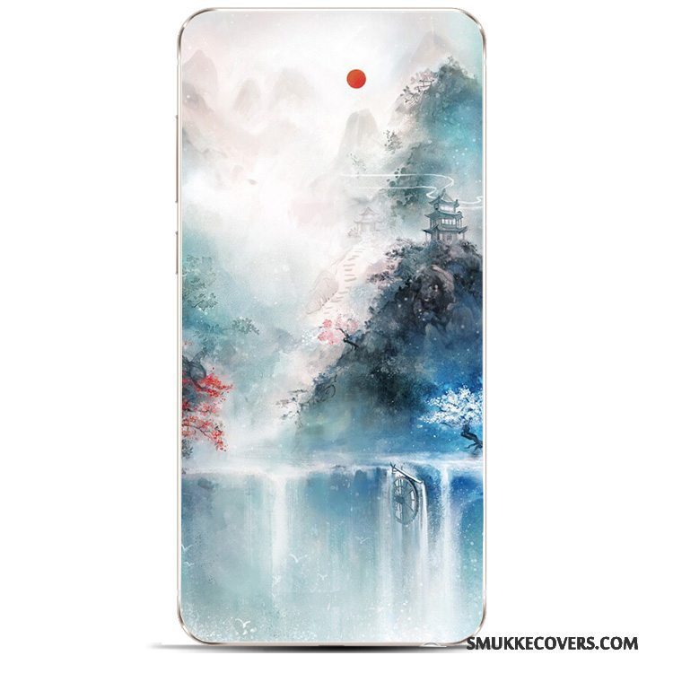 Etui Huawei Y6 Pro 2017 Vintage Scenery Telefon, Cover Huawei Y6 Pro 2017 Blød Grøn Vind