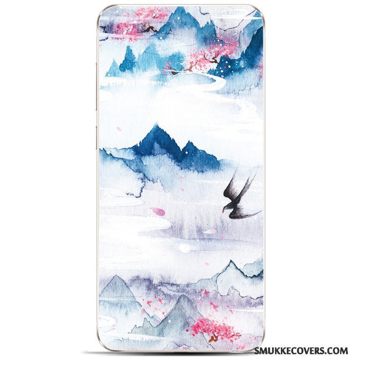 Etui Huawei Y6 Pro 2017 Vintage Scenery Telefon, Cover Huawei Y6 Pro 2017 Blød Grøn Vind