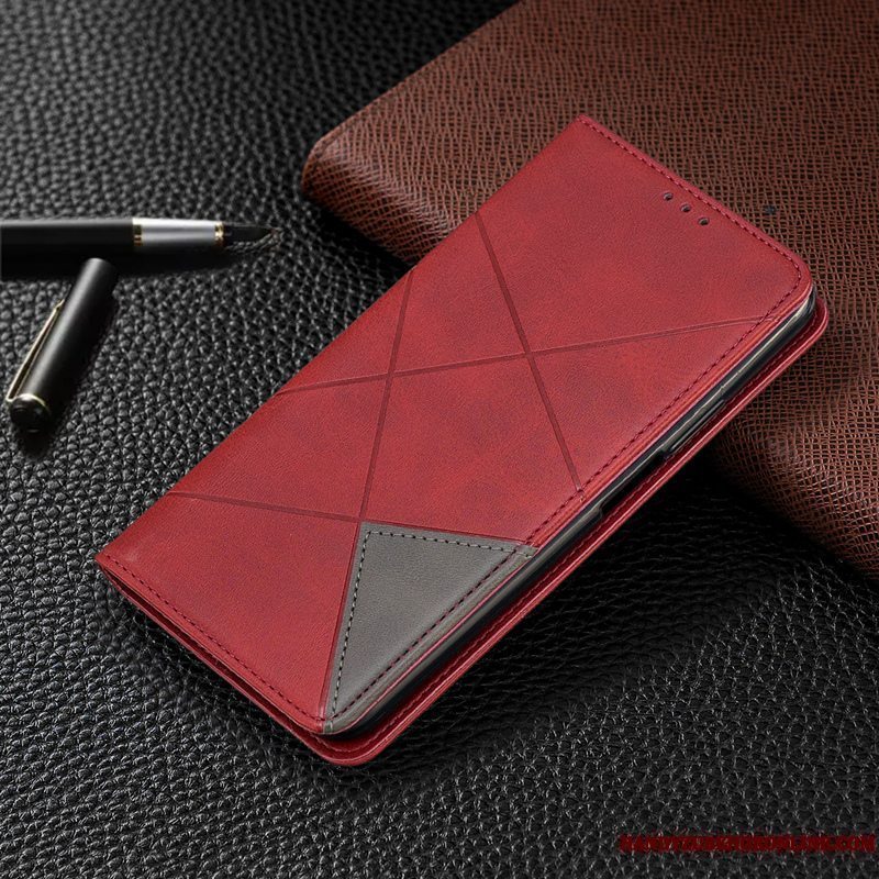 Etui Huawei Y6s Beskyttelse Rød Telefon, Cover Huawei Y6s Læder