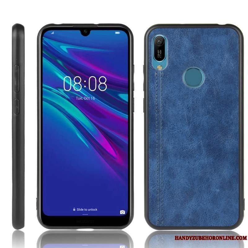 Etui Huawei Y6s Tasker Simple Mørkeblå, Cover Huawei Y6s Blød Telefonbusiness