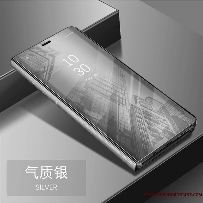 Etui Huawei Y7 2018 Beskyttelse Blå Telefon, Cover Huawei Y7 2018 Læder Spejl
