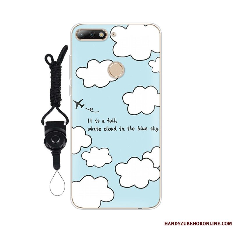 Etui Huawei Y7 2018 Blød Telefontilpas, Cover Huawei Y7 2018 Beskyttelse Rød Anti-fald