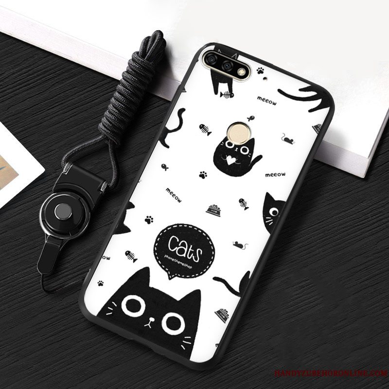 Etui Huawei Y7 2018 Farve Hængende Ornamenter Telefon, Cover Huawei Y7 2018