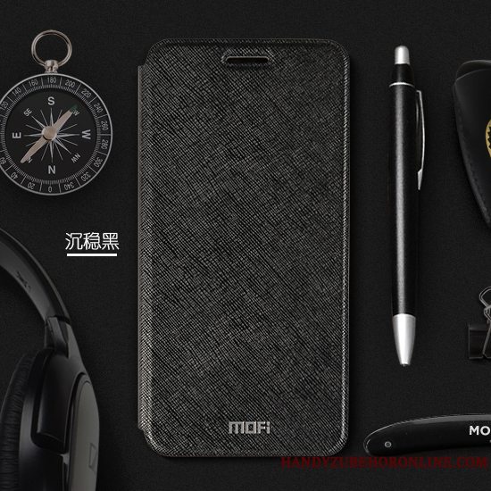 Etui Huawei Y7 2018 Folio Guld Simple, Cover Huawei Y7 2018 Beskyttelse Anti-fald Telefon