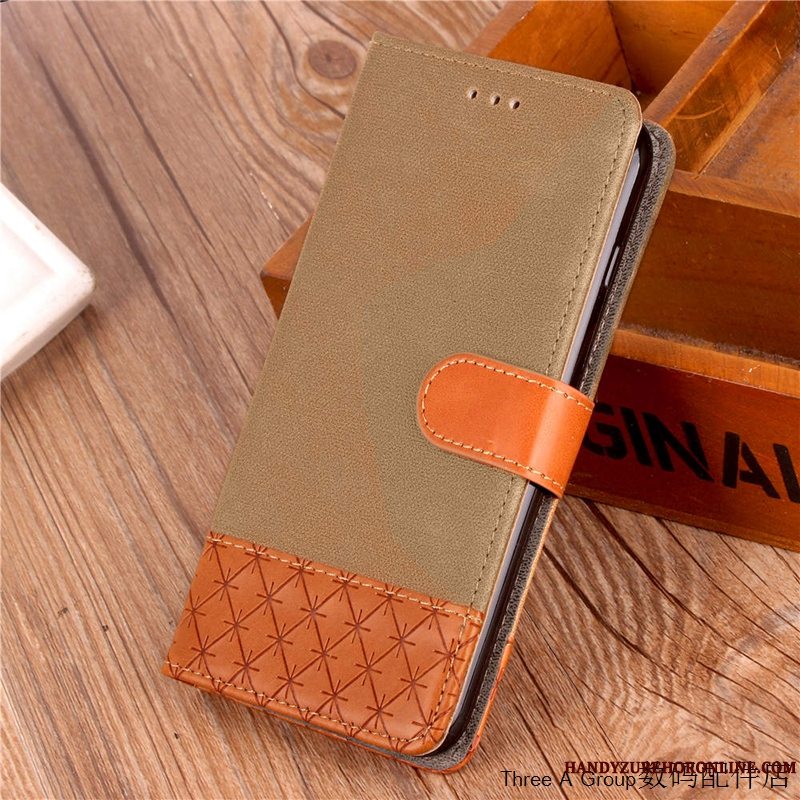 Etui Huawei Y7 2018 Læder Telefongrøn, Cover Huawei Y7 2018 Beskyttelse Trend