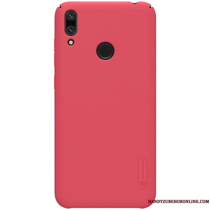 Etui Huawei Y7 2019 Beskyttelse Guld Telefon, Cover Huawei Y7 2019 Hvid Nubuck