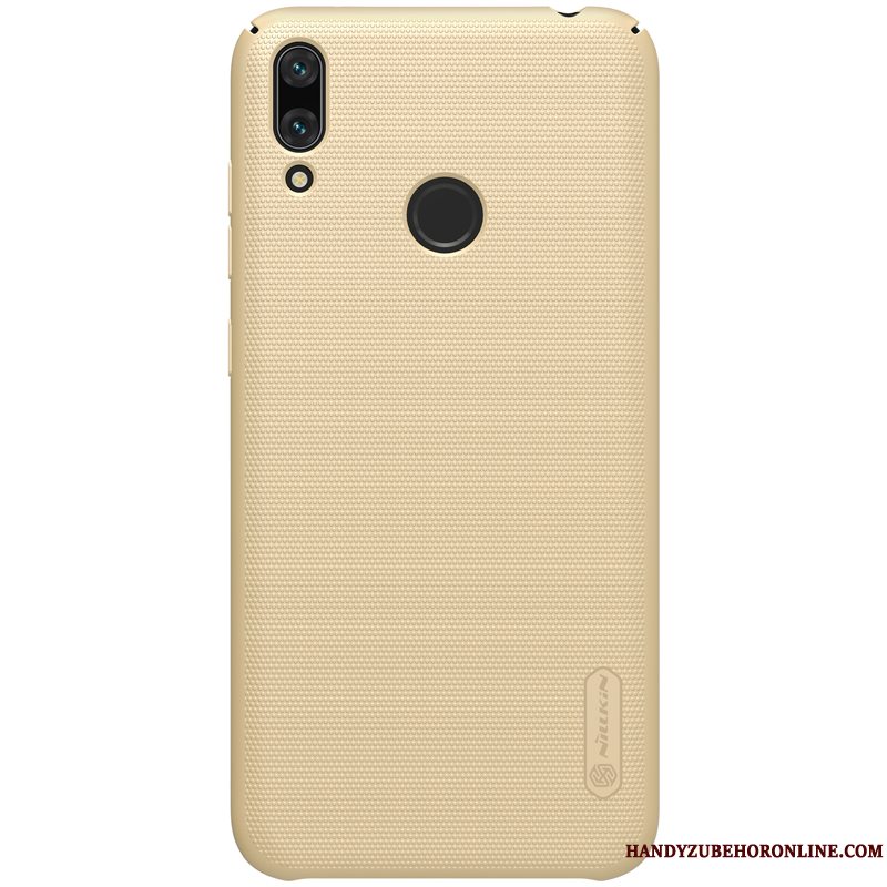 Etui Huawei Y7 2019 Beskyttelse Guld Telefon, Cover Huawei Y7 2019 Hvid Nubuck